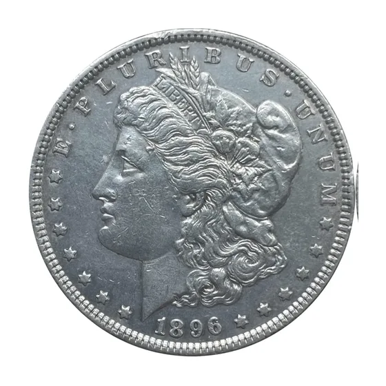 An 1896 Morgan silver dollar